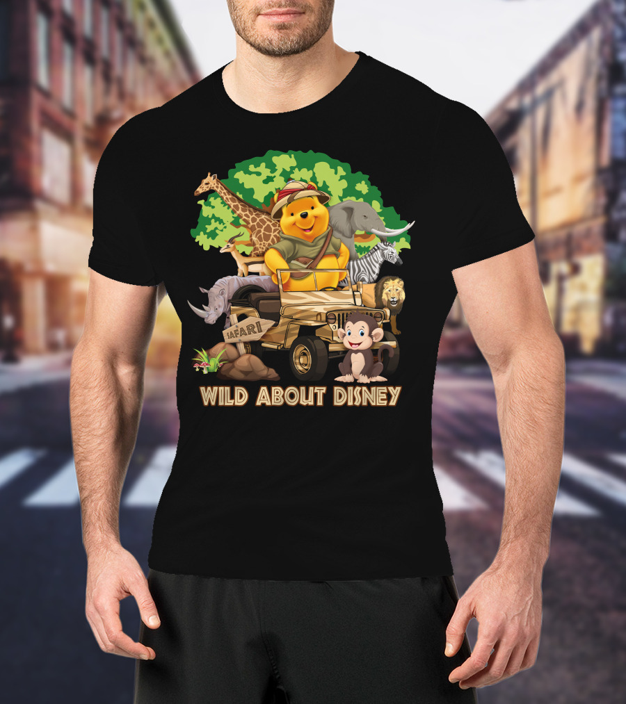 Wild About Disney Safari Pooh With Animals T-Shirt