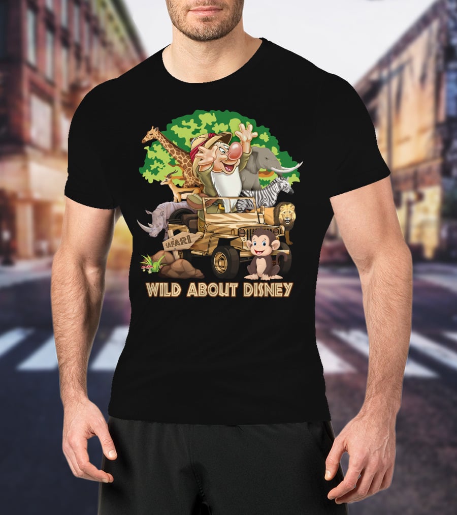 Wild About Disney Safari Grumpy Jeep Adventure With Animals T-Shirt