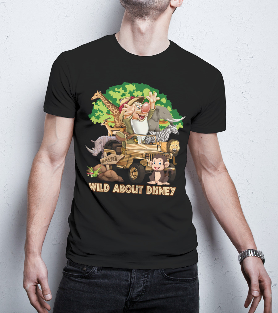 Wild About Disney Safari Grumpy Jeep Adventure With Animals T-Shirt