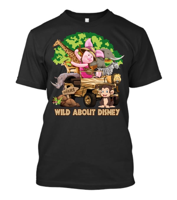 Wild About Disney Safari Piglet Adventure With Animals T-Shirt