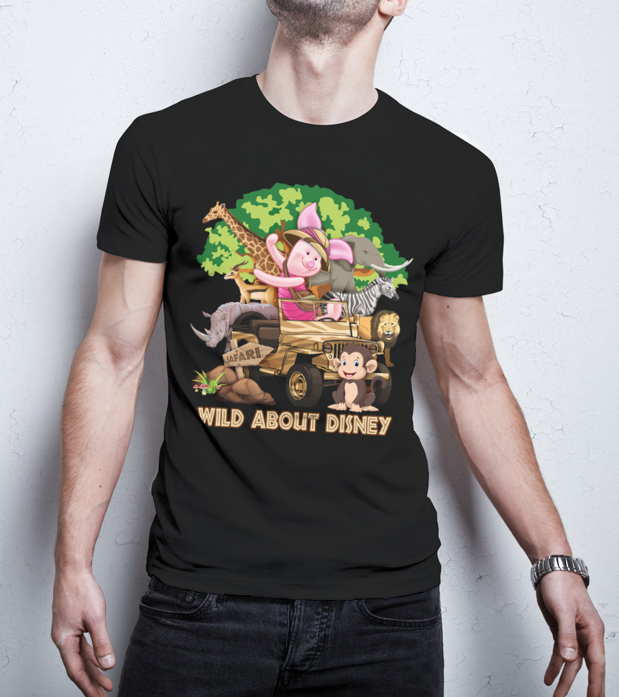 Wild About Disney Safari Piglet Adventure With Animals T-Shirt