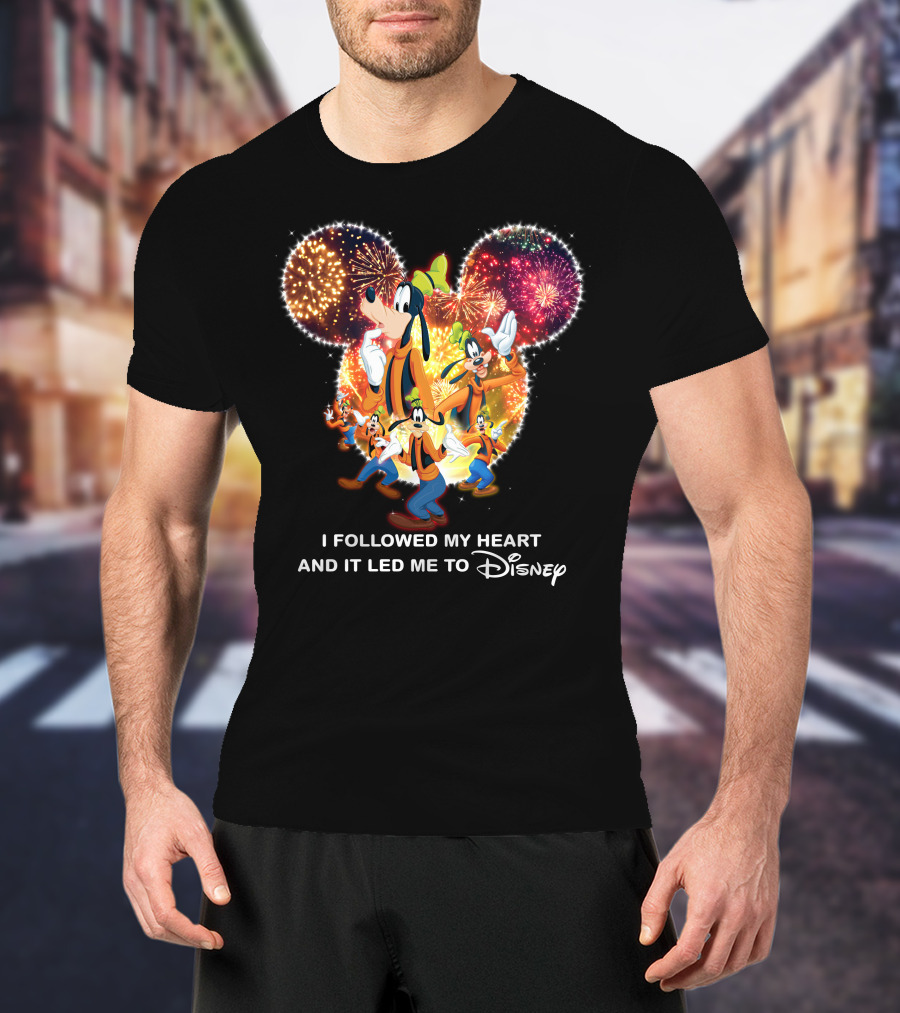 I Followed My Heart And It Led Me To Disney Goofy Fireworks T-Shirt
