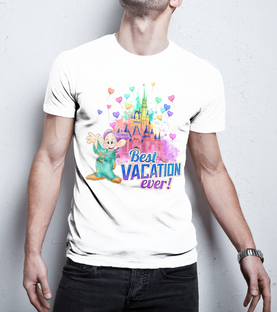 Best Vacation Ever Dopey Castle Hearts T-Shirt