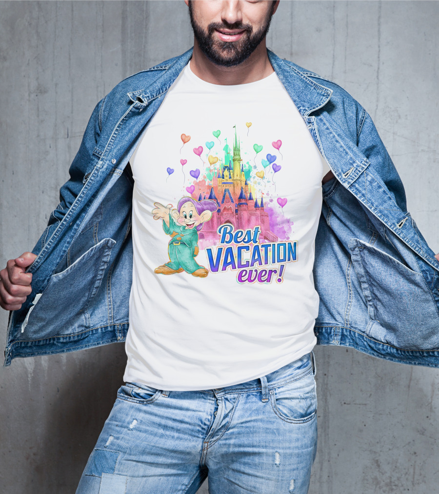 Best Vacation Ever Dopey Castle Hearts T-Shirt
