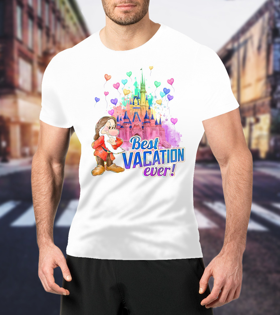 Best Vacation Ever Grumpy Castle Balloons T-Shirt