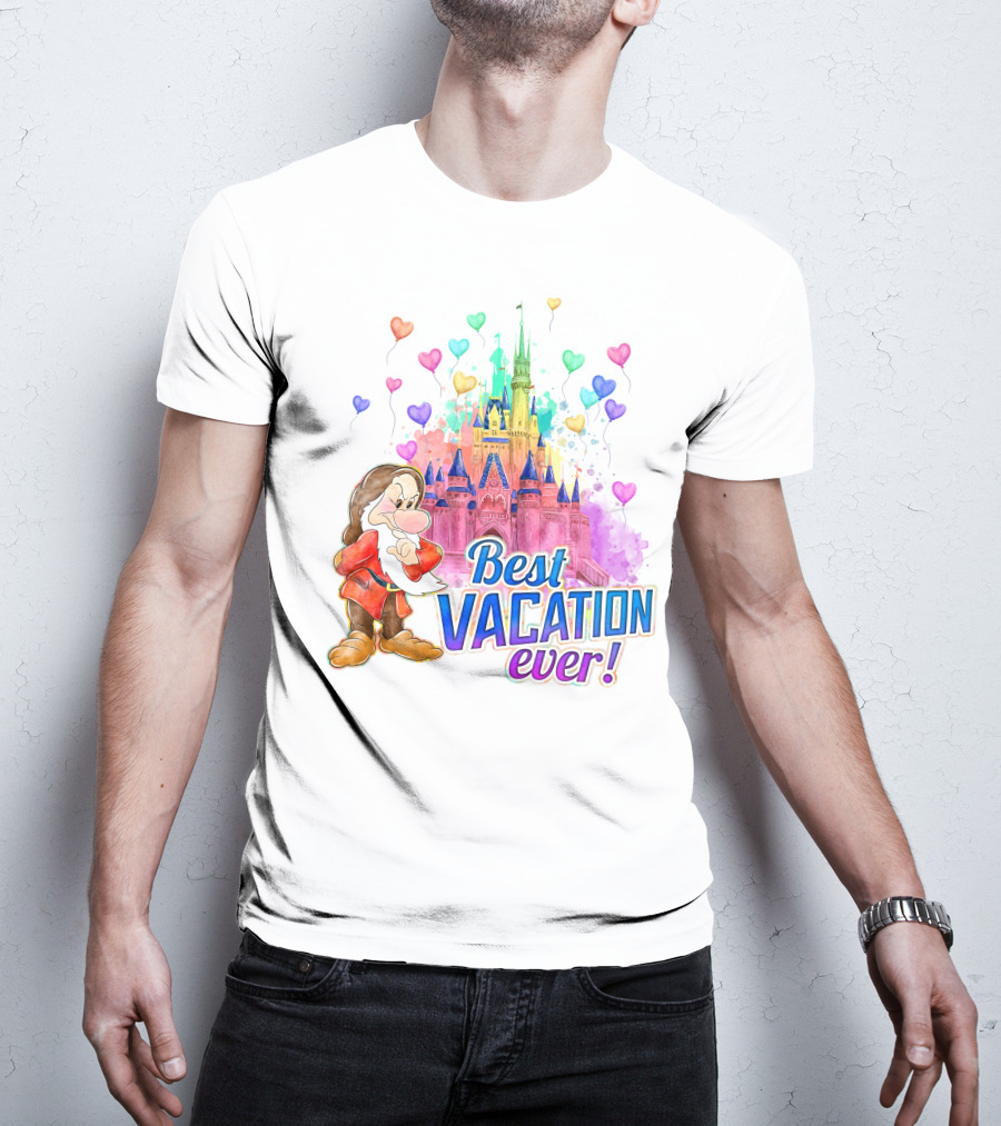 Best Vacation Ever Grumpy Castle Balloons T-Shirt
