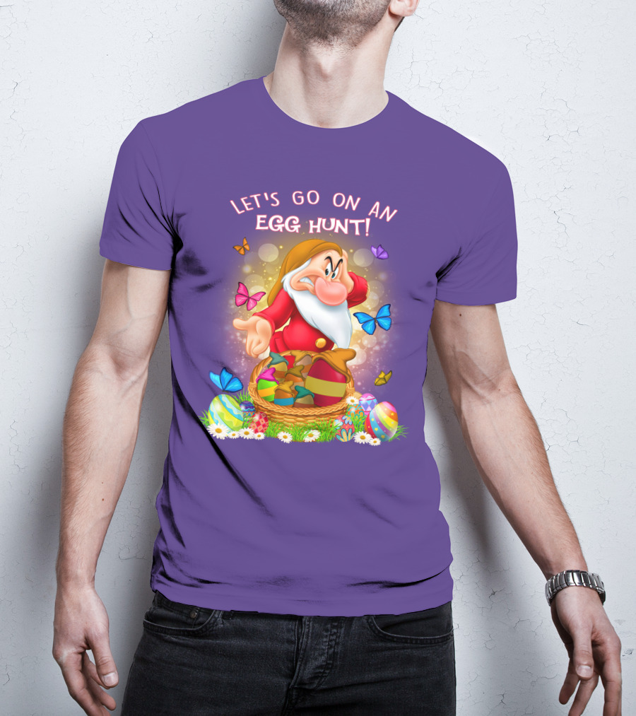 Let's Go On An Egg Hunt Grumpy Butterflies Easter Basket T-Shirt
