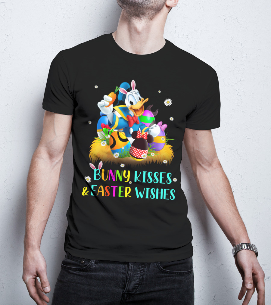 Bunny Kisses Easter Wishes Donald T-Shirt