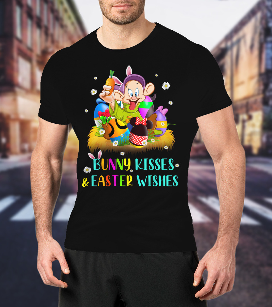 Bunny Kisses & Easter Wishes Dopey Character Easter Eggs Carrot T-Shirt