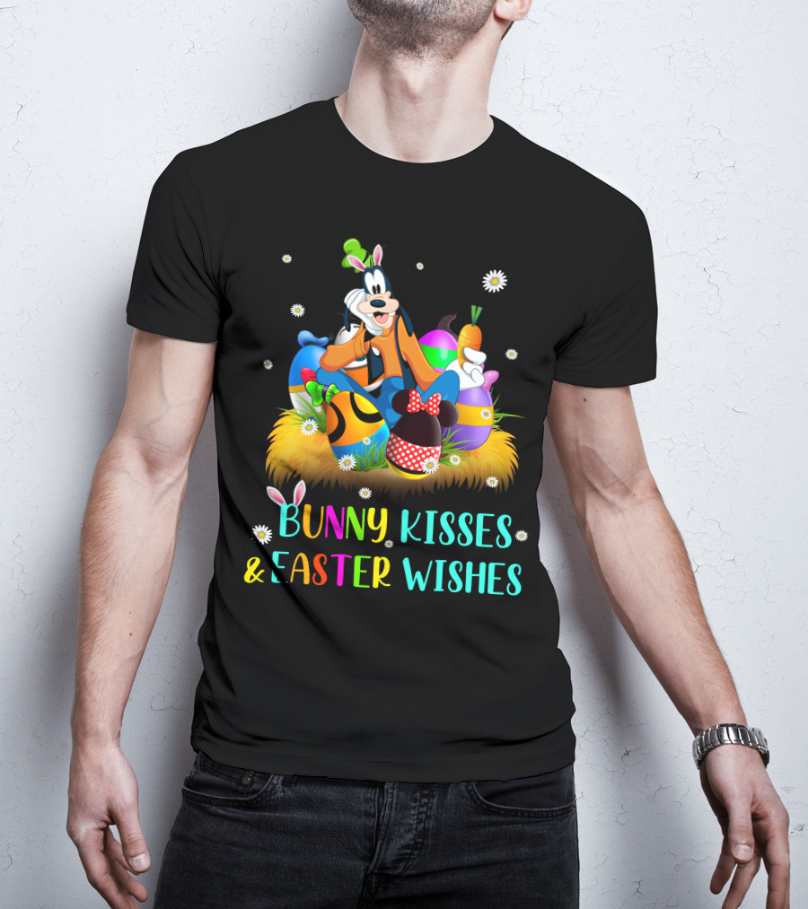 Goofy Bunny Kisses & Easter Wishes T-Shirt