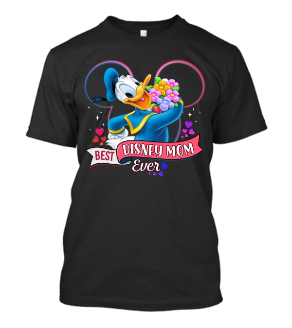 Best Disney Mom Ever Donald Duck With Flowers T-Shirt