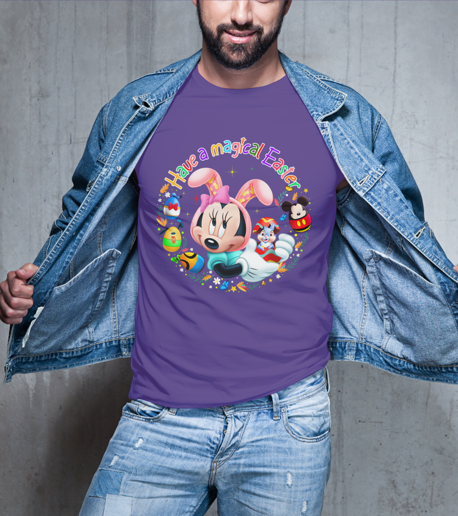 Minnie Mouse Have A Magical Easter With Easter Eggs And Flowers T-Shirt