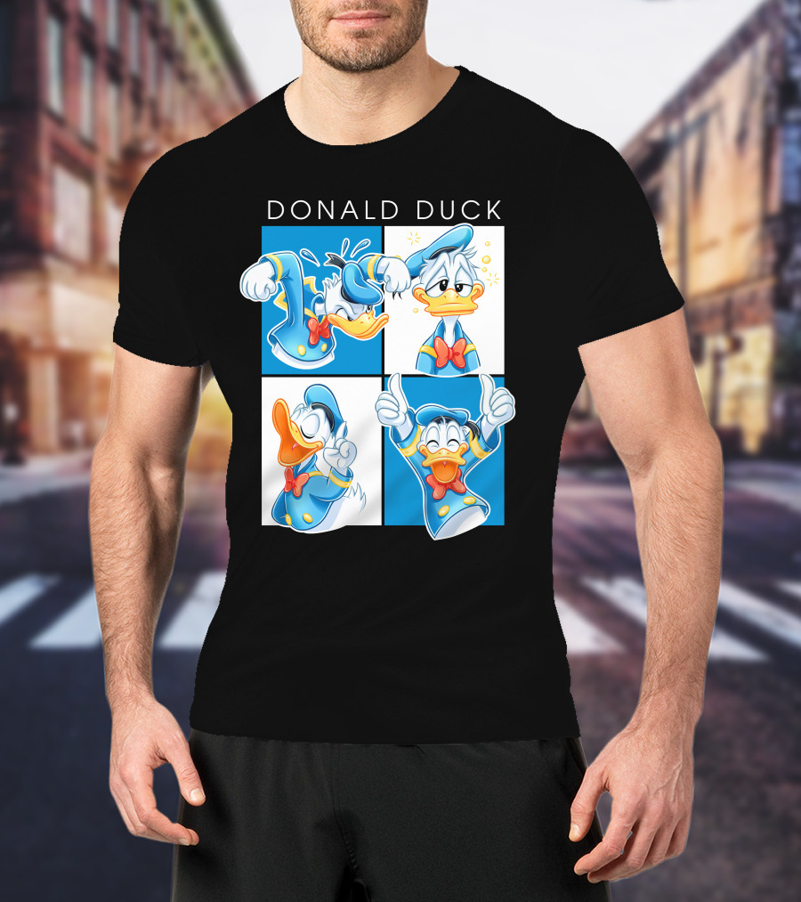 Donald Duck Emotions Blue Sailor Hat Bow Tie T-Shirt