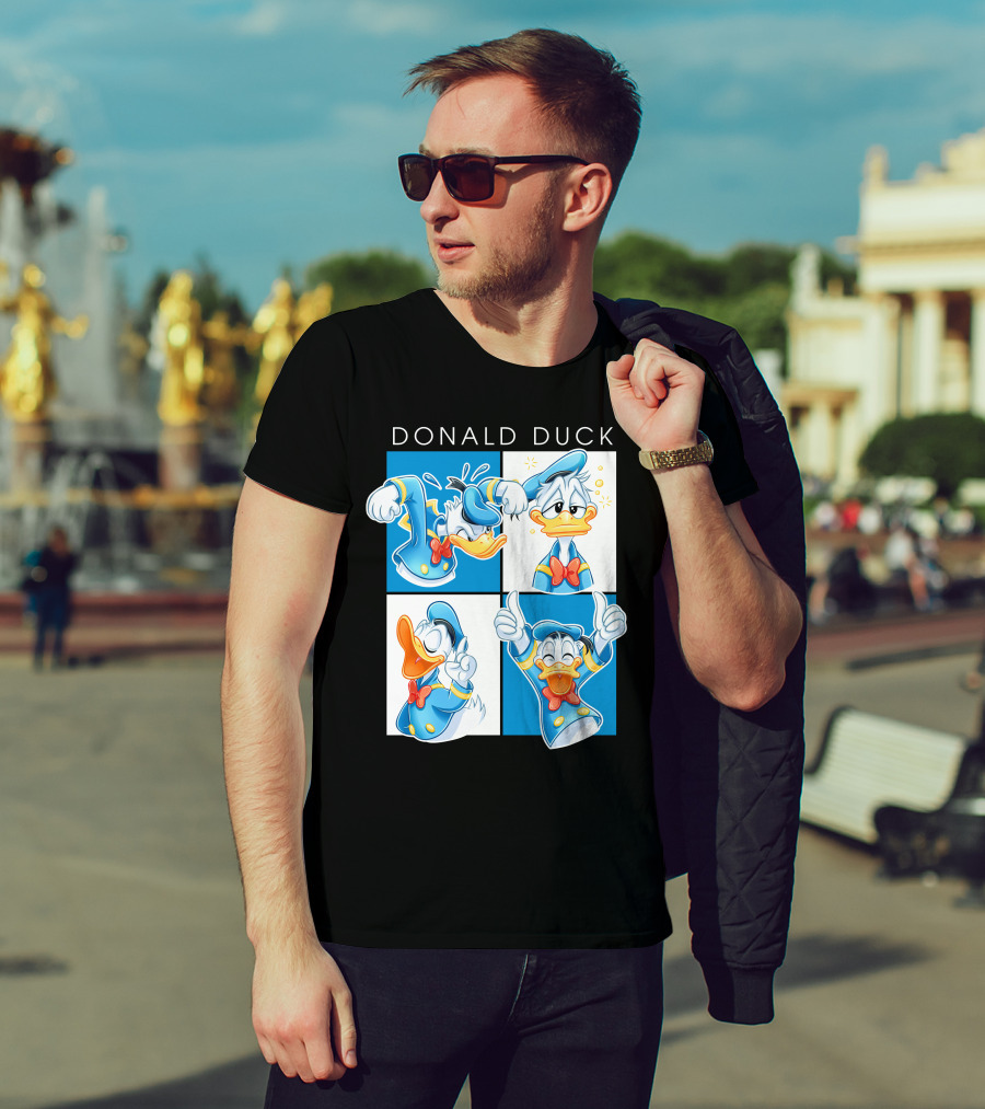 Donald Duck Emotions Blue Sailor Hat Bow Tie T-Shirt