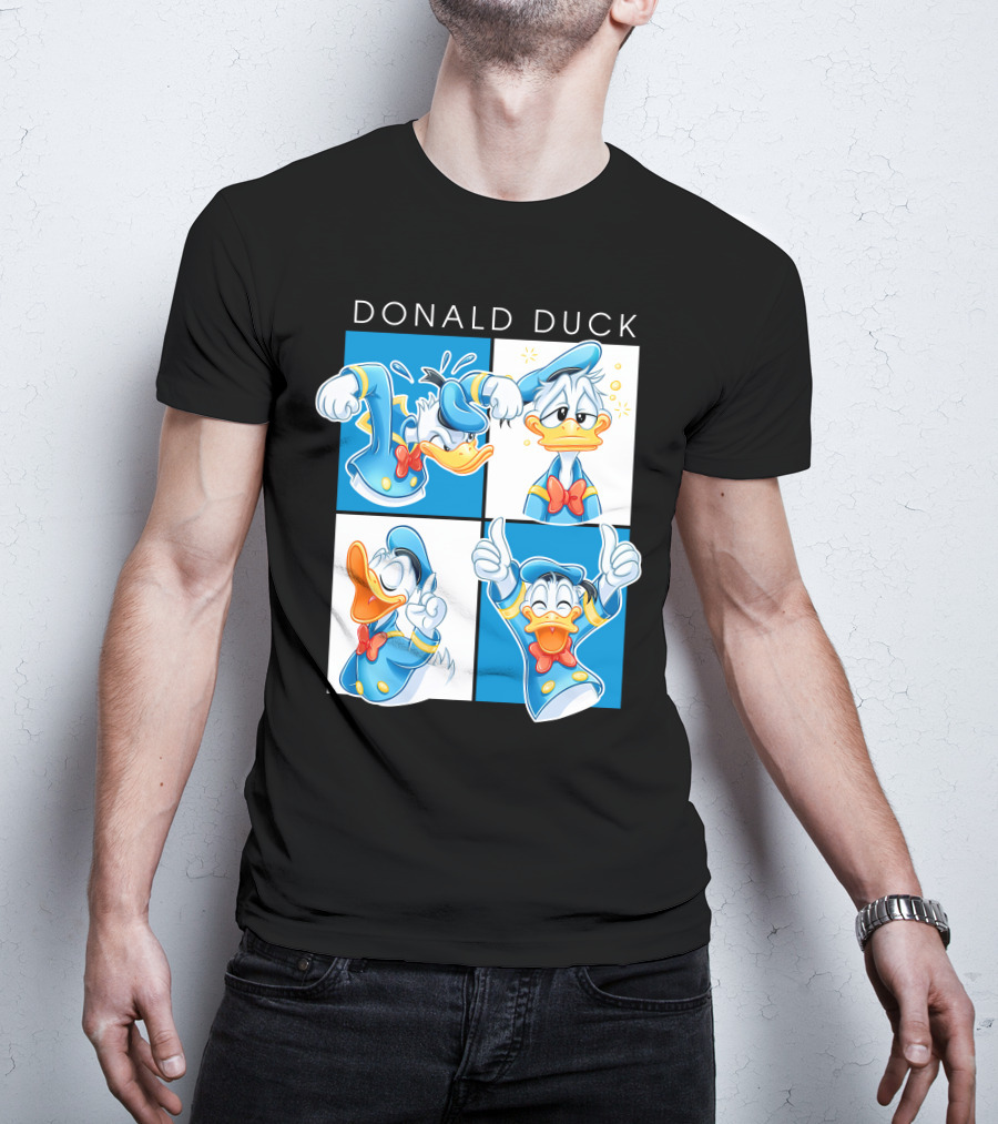 Donald Duck Emotions Blue Sailor Hat Bow Tie T-Shirt