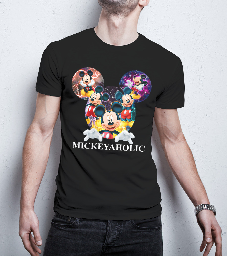 Mickeyaholic Colorful Cosmic Mickey Mouse Extravaganza T-Shirt