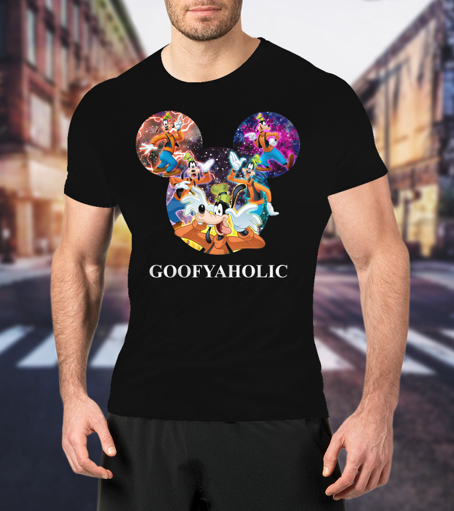 Goofyaholic Disney Goofy Cosmic Adventure In Mickey Mouse Ears T-Shirt