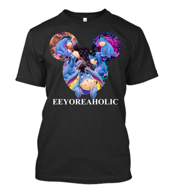 Eeyoreaholic Disney Mickey Mouse Head Galaxy Eeyore T-Shirt