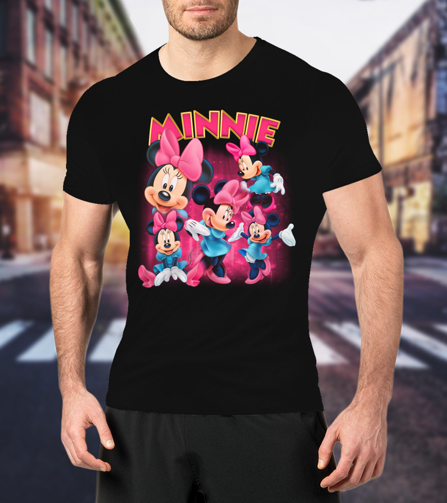Minnie Mouse Pink And Blue Outfits With Bows T-Shirt