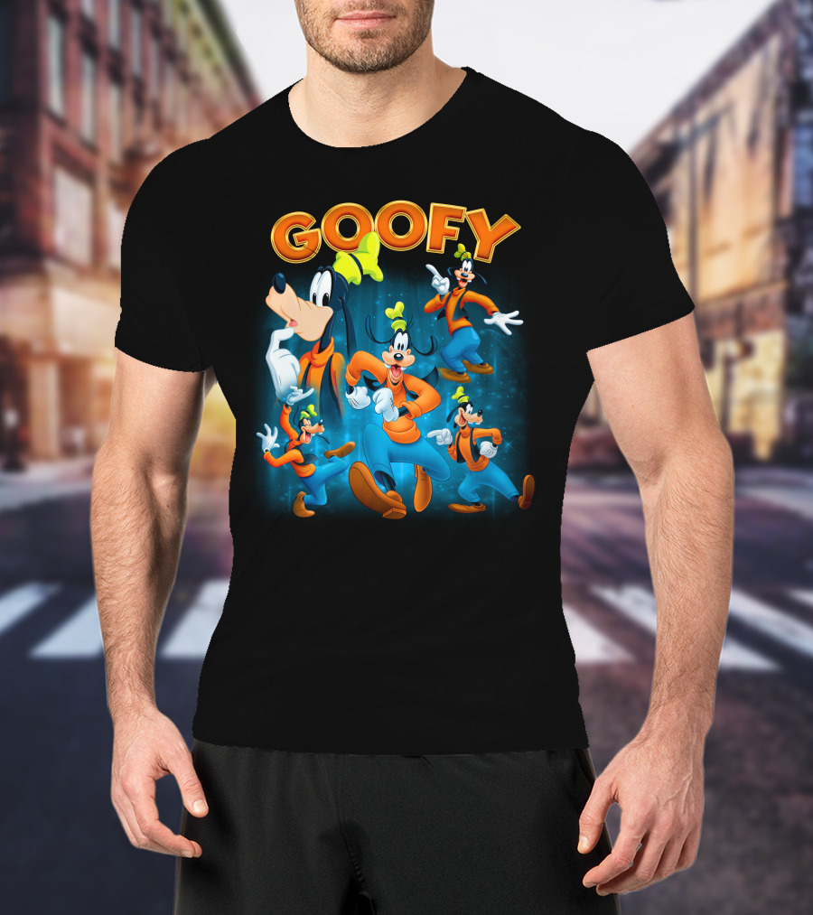 Goofy Classic Character Multiple Poses Dynamic Expressions T-Shirt