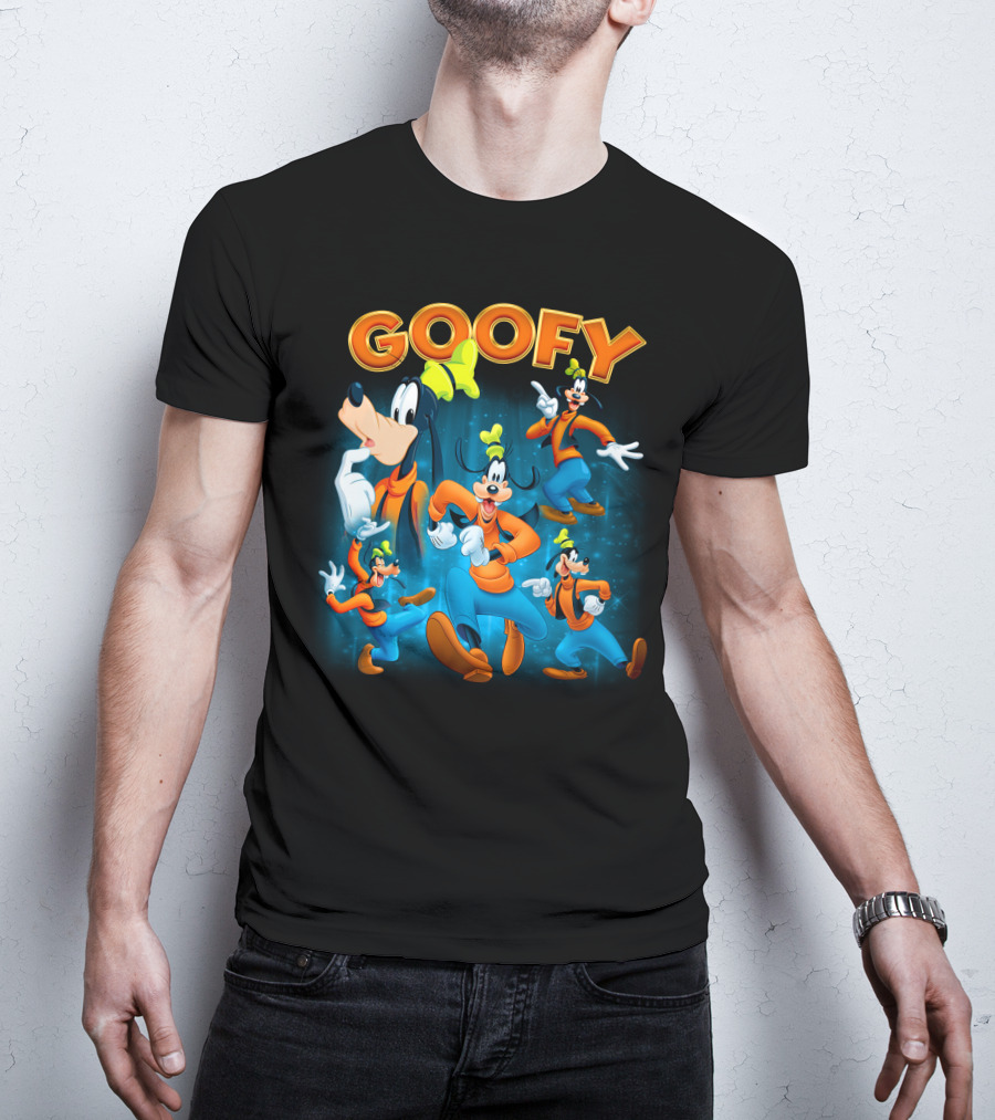 Goofy Classic Character Multiple Poses Dynamic Expressions T-Shirt