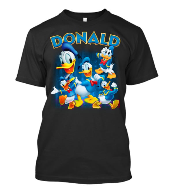 Donald Duck Blue Suit Yellow Duckling Cartoon Character Collection T-Shirt