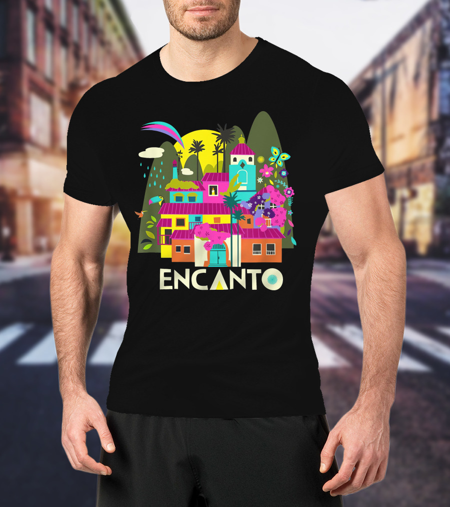 Encanto Casita With Colorful Butterfly And Tropical Flora T-Shirt