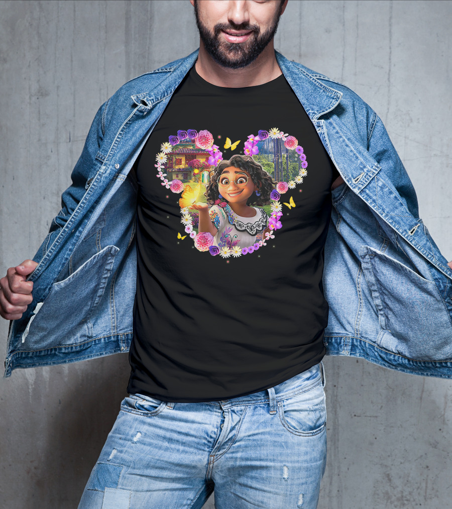 Mirabel Encanto Butterfly Floral Heart T-Shirt