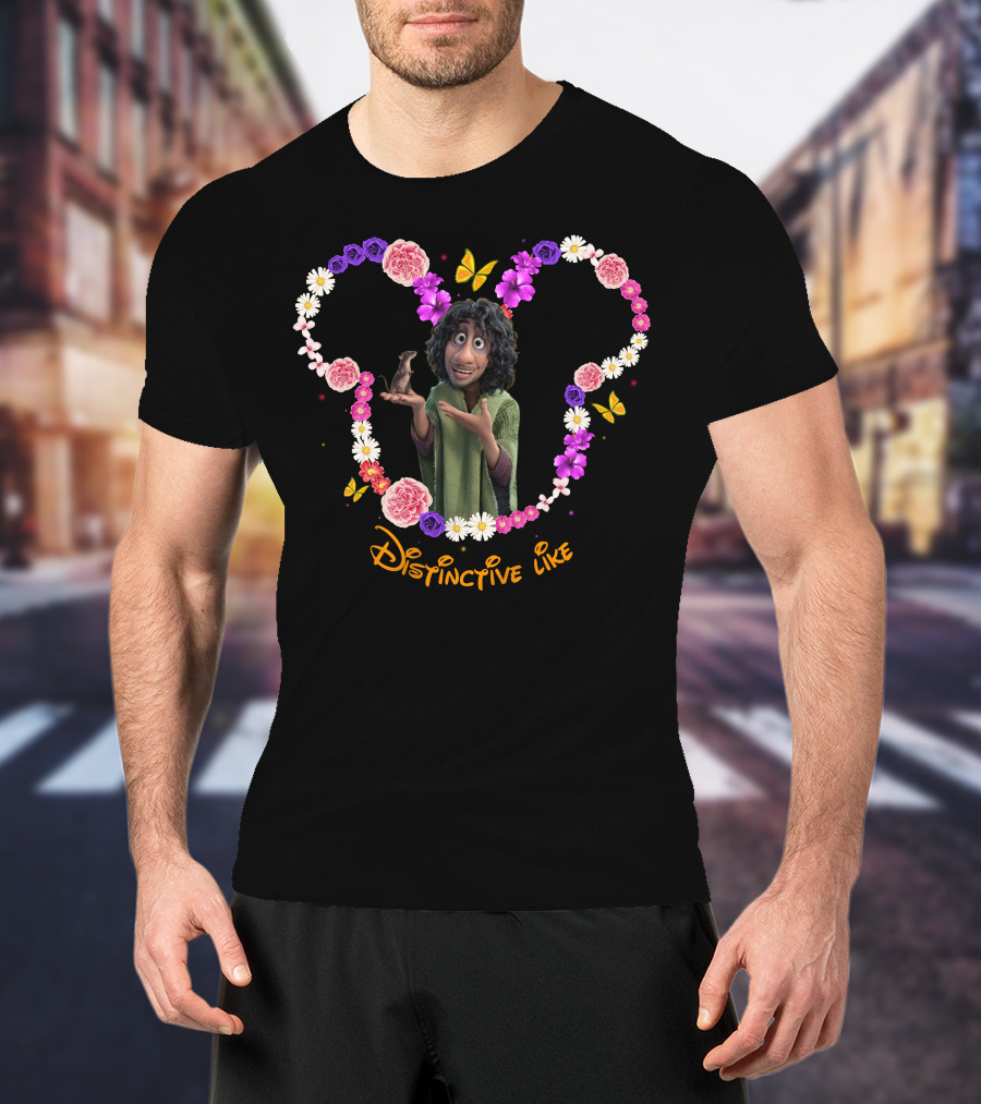 Distinctive Like Bruno With Colorful Floral Heart And Butterflies T-Shirt