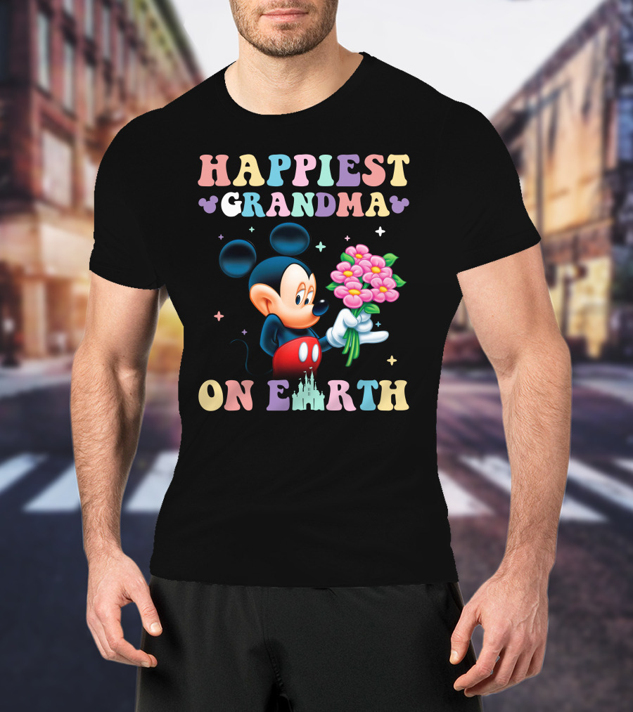 Happiest Grandma On Earth Mickey Mouse T-Shirt