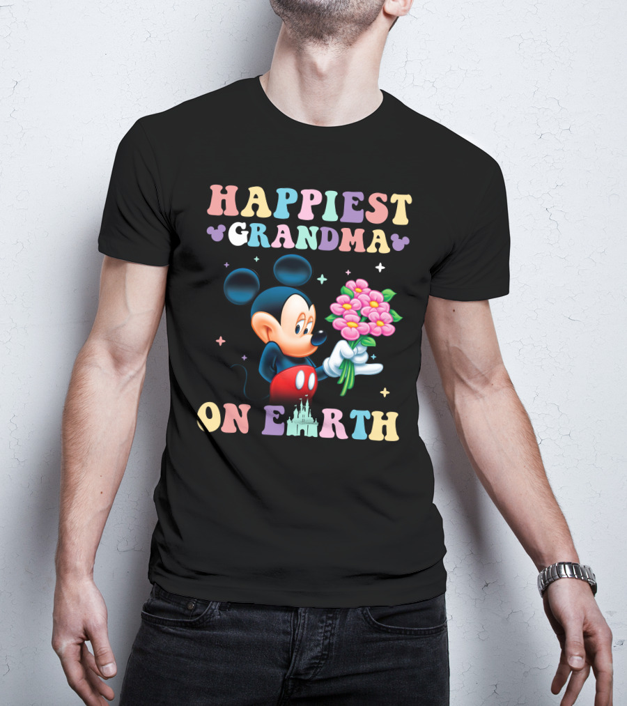 Happiest Grandma On Earth Mickey Mouse T-Shirt