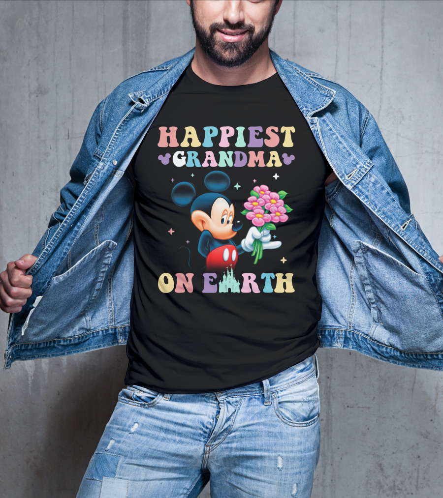 Happiest Grandma On Earth Mickey Mouse T-Shirt