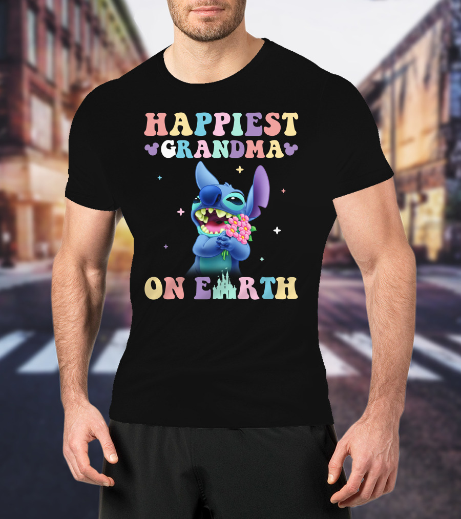 Happiest Grandma On Earth Stitch Disney T-Shirt