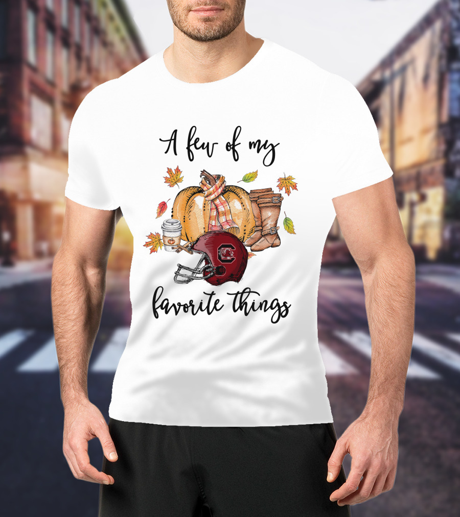 South Carolina Gamecocks A Few Of My Favorite Things Autumn Football T-Shirt