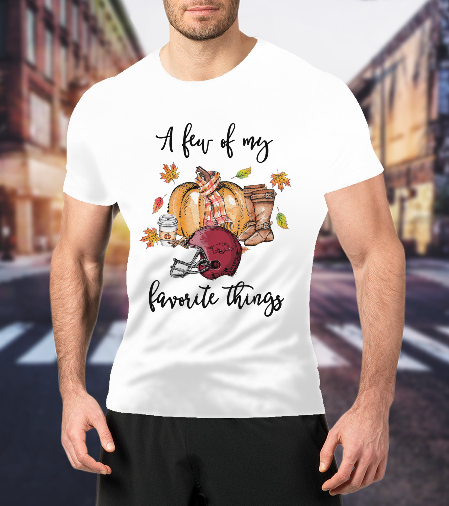 A Few Of My Favorite Things Arkansas Razorbacks Football Fall T-Shirt