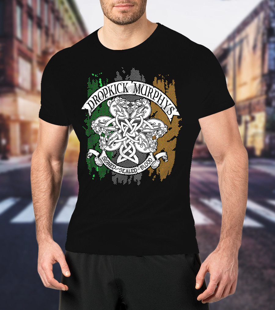 Dropkick Murphys Signed And Sealed In Blood Irish Celtic Knot T-Shirt