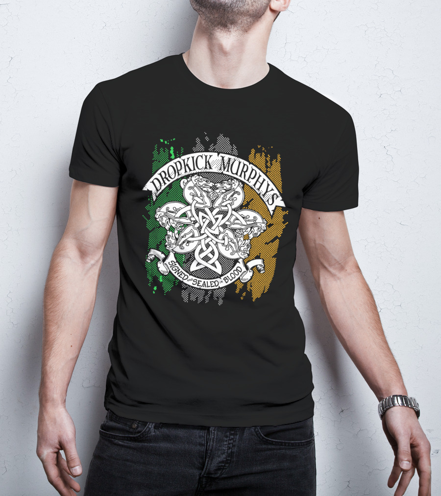 Dropkick Murphys Signed And Sealed In Blood Irish Celtic Knot T-Shirt
