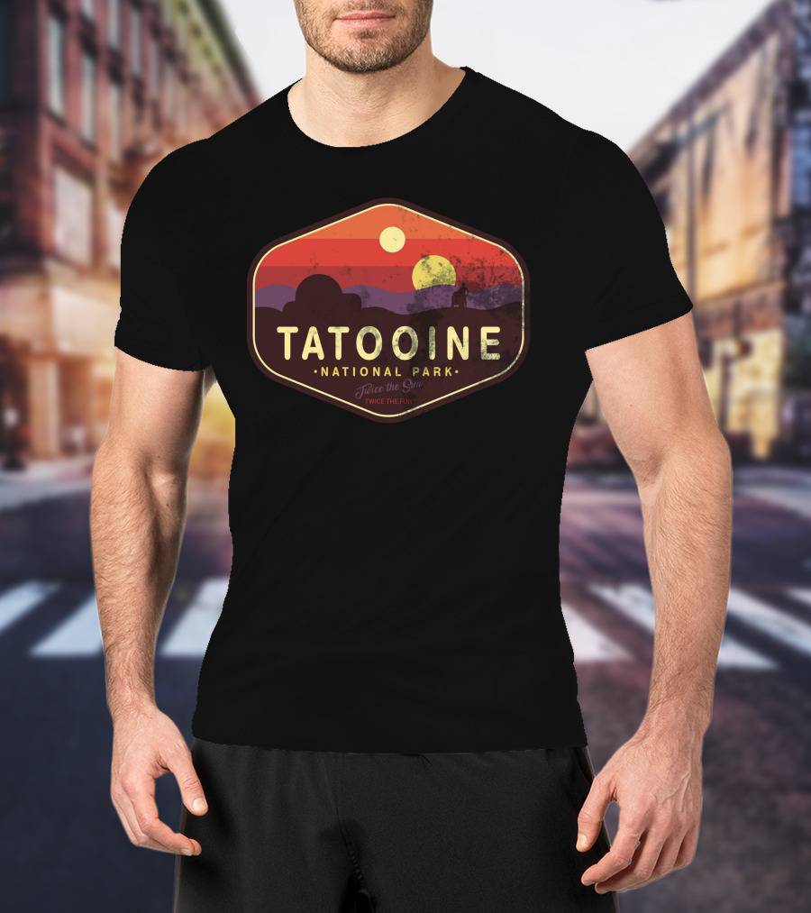 Tatooine National Park Twice The Sun Vintage Star Wars Sunset T-Shirt