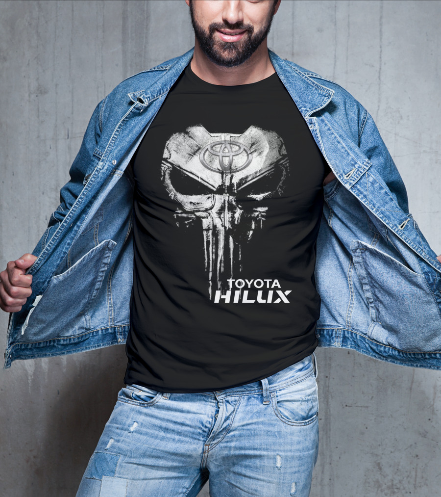 Toyota Hilux Punisher Skull Logo T-Shirt