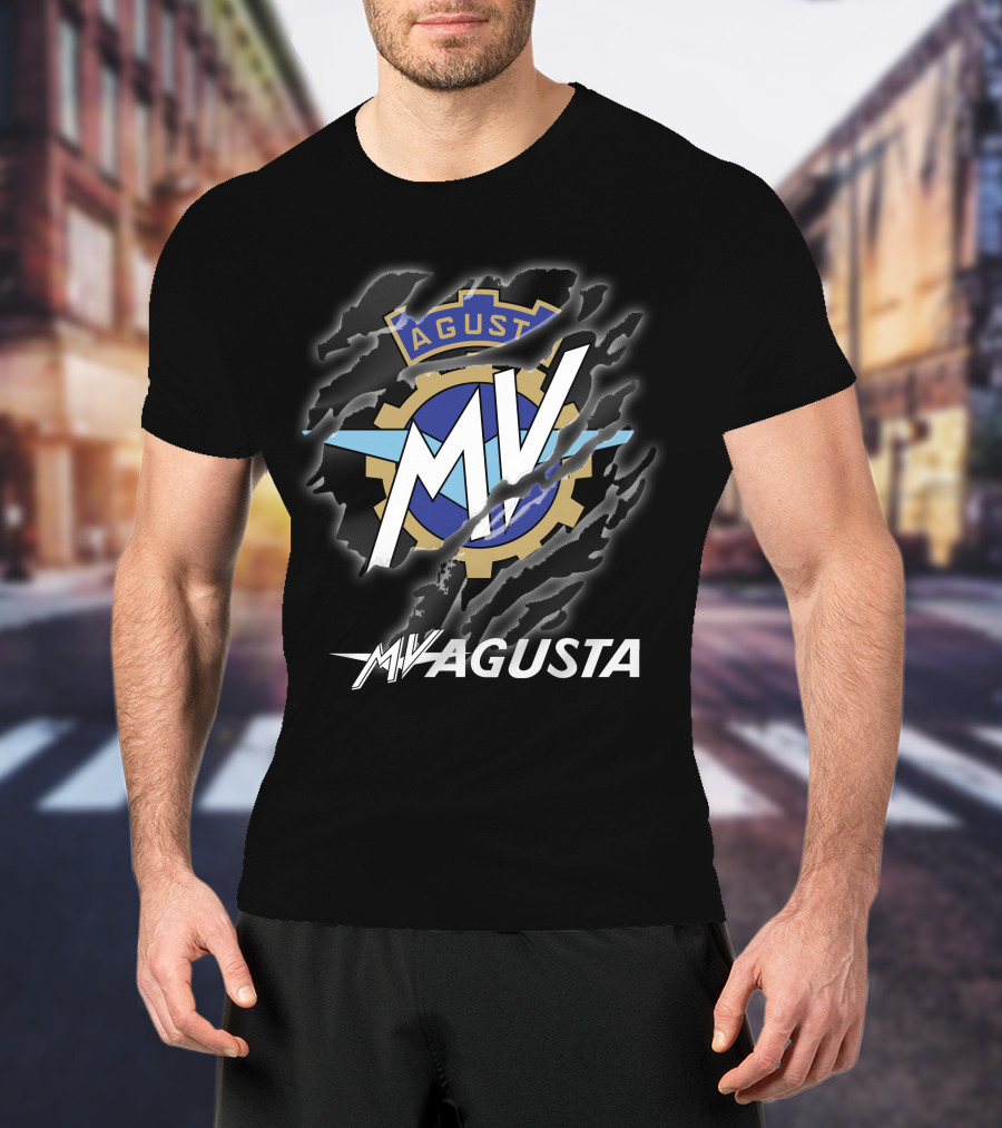 MV Agusta Emblem With Scratch Effect T-Shirt