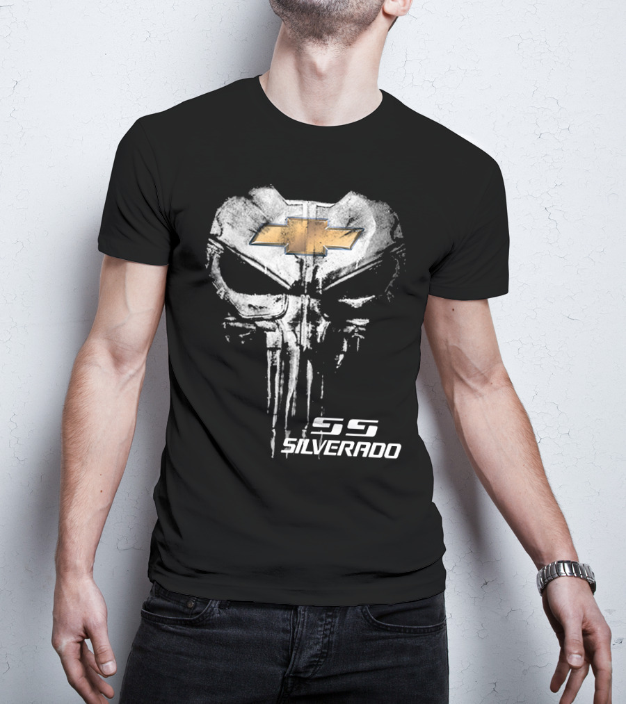 Chevrolet Logo Skull Art SS Silverado T-Shirt