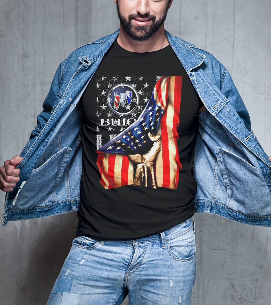BUICK American Flag Hand Grasp T-Shirt