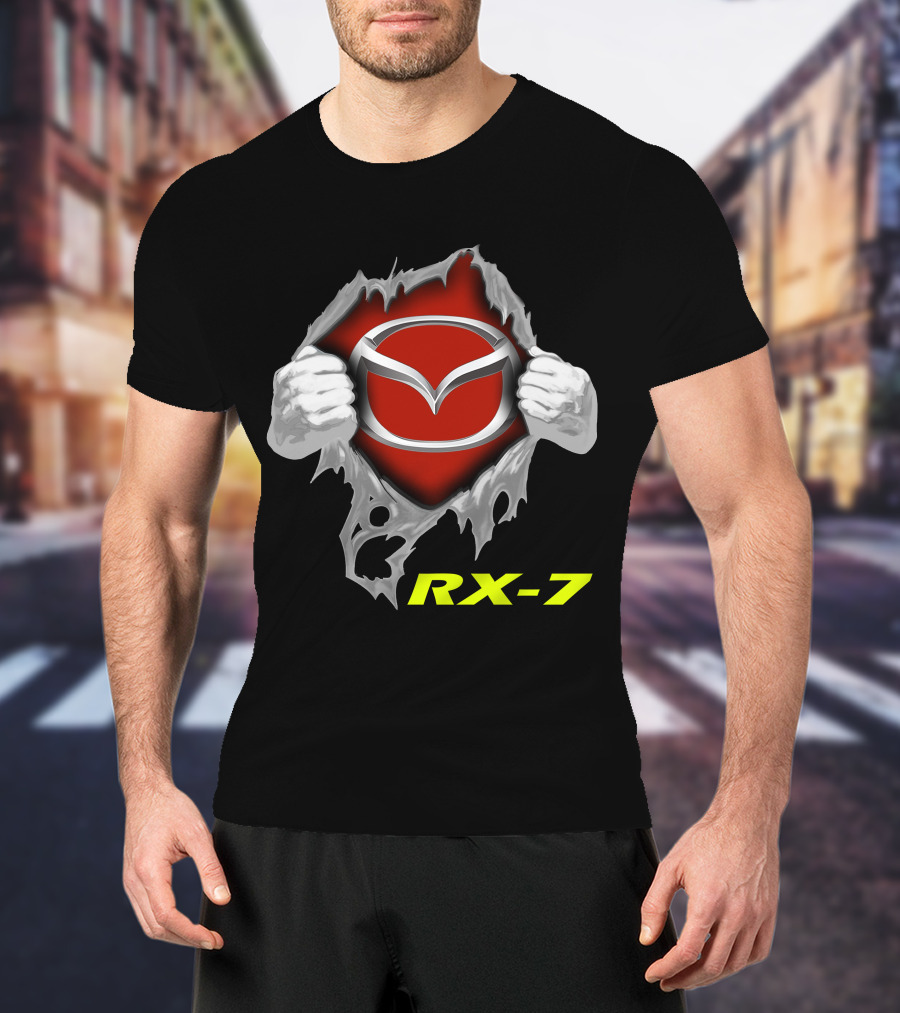 RX-7 Mazda Logo Superhero Emblem T-Shirt