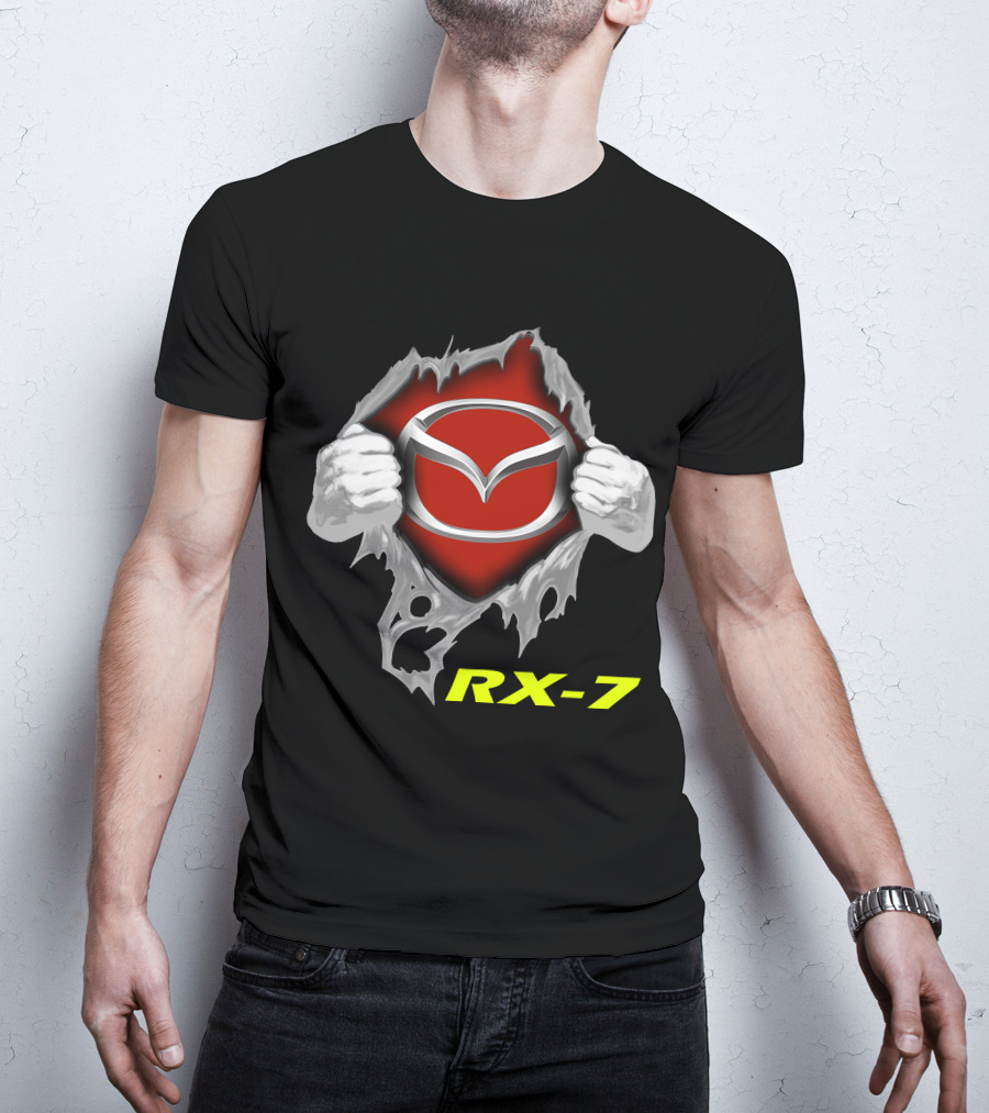 RX-7 Mazda Logo Superhero Emblem T-Shirt