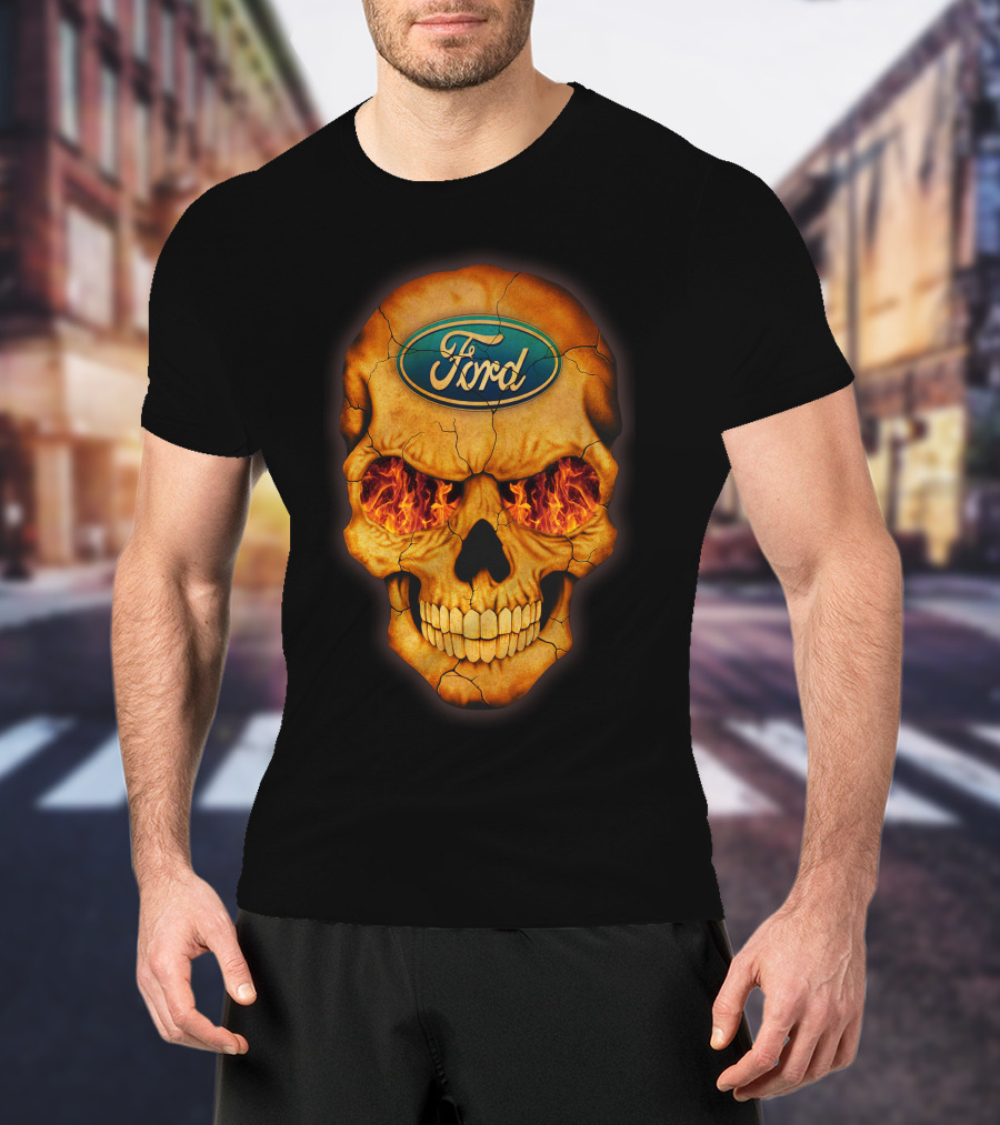 Ford Skull Flaming Eyes T-Shirt