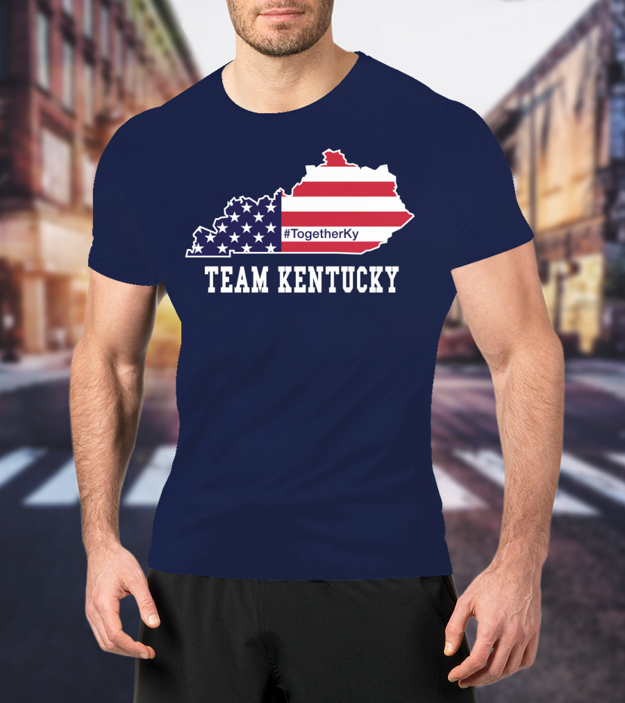 Team Kentucky #TogetherKy USA Map Flag T-Shirt