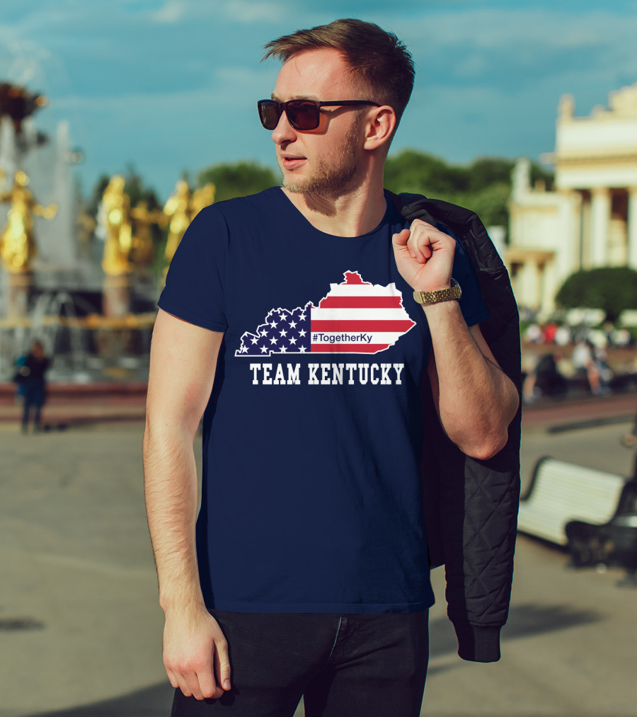 Team Kentucky #TogetherKy USA Map Flag T-Shirt