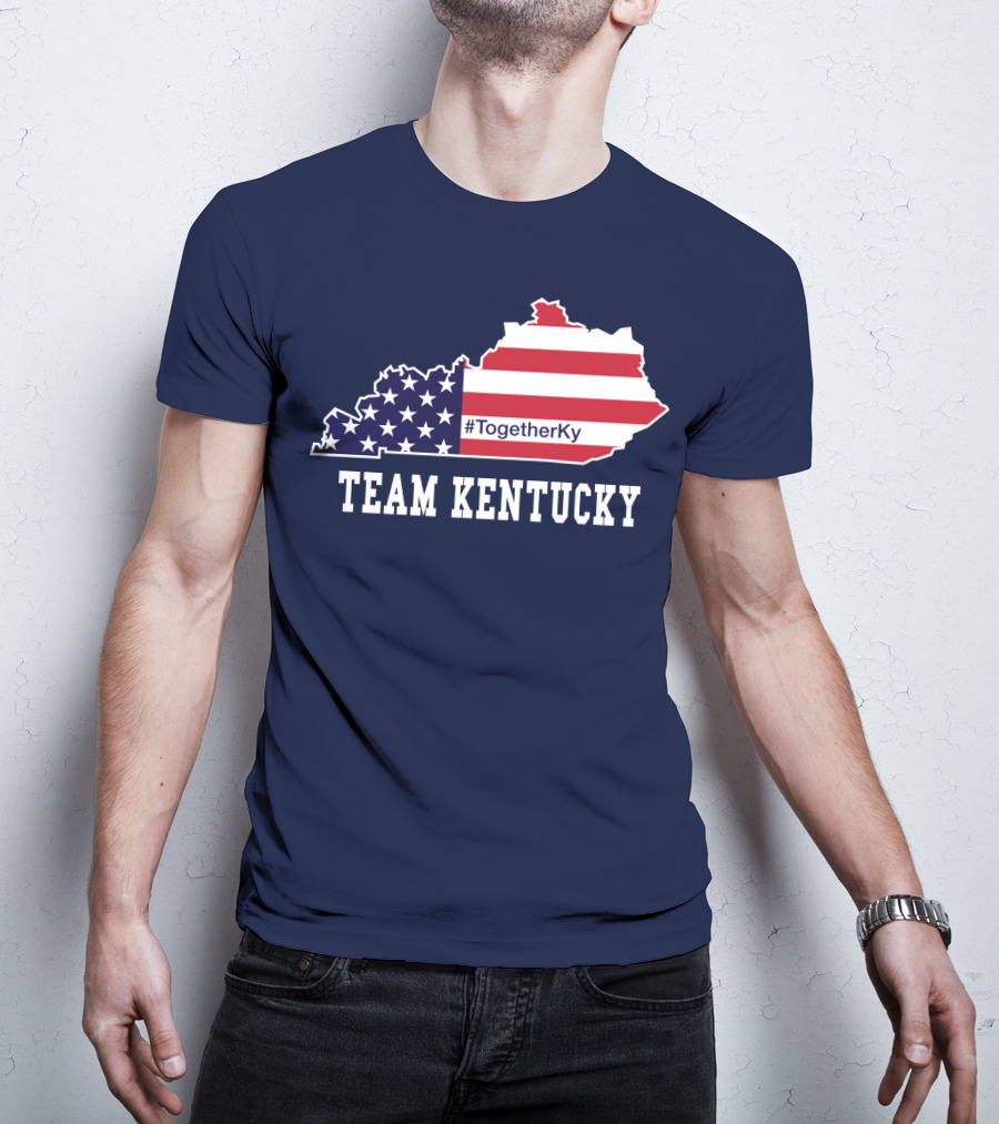 Team Kentucky #TogetherKy USA Map Flag T-Shirt