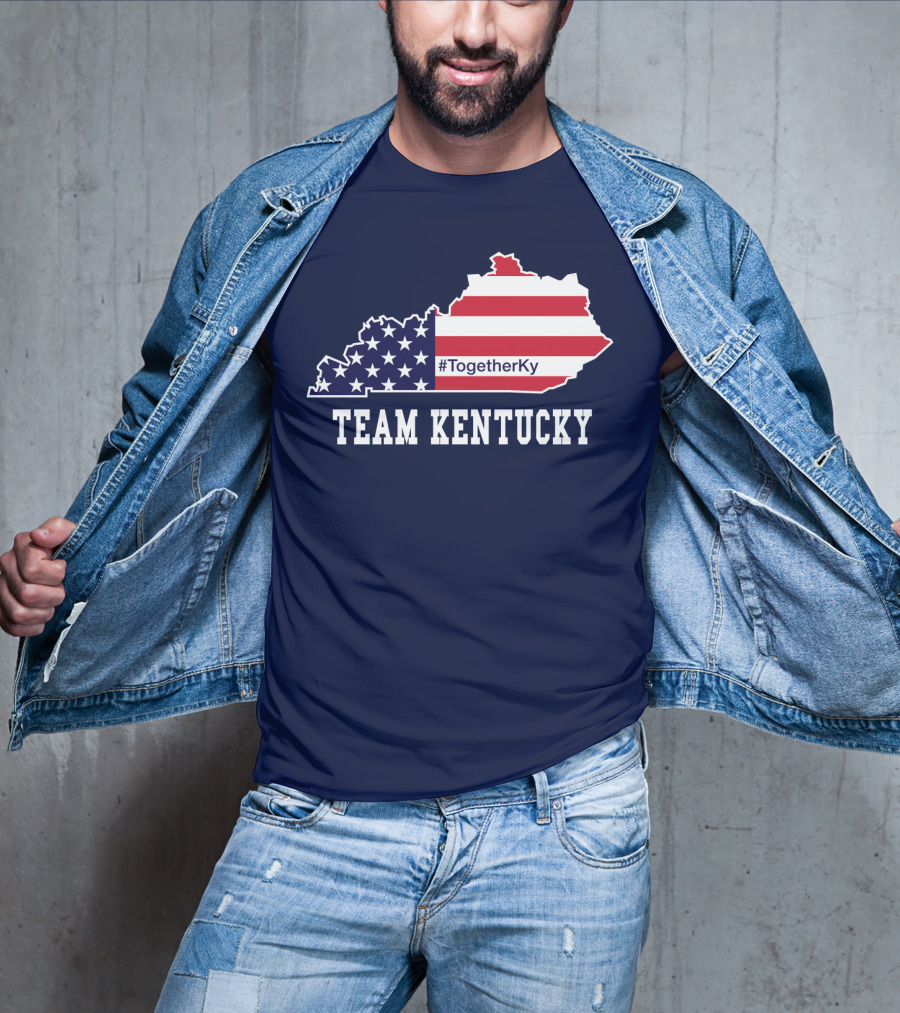 Team Kentucky #TogetherKy USA Map Flag T-Shirt