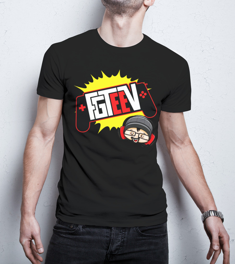 FGTEEV Merch Gaming Controller Logo Black Beanie Headphones T-Shirt